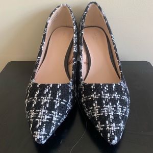Ann Taylor Tweed Block Pump Heels